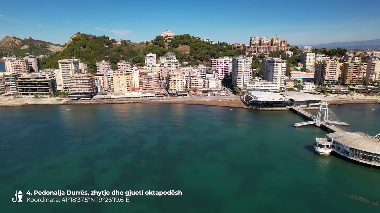 Pedestrian road, diving and octopus fishing